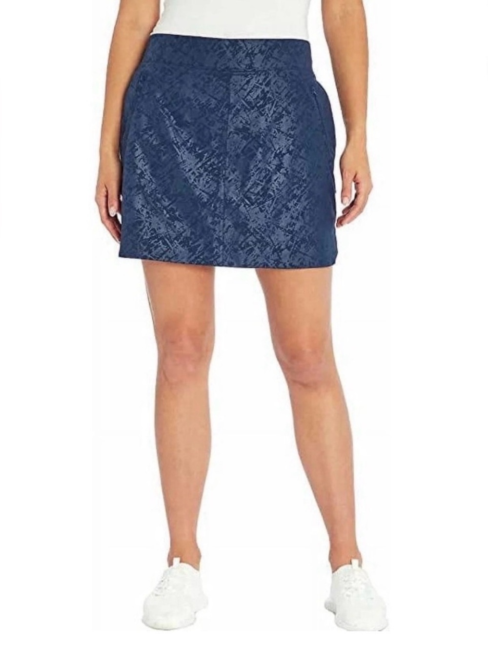 Orvis Embossed Pull-On Travel Skort | Size M | Navy Blue - Picture 3 of 9